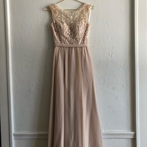 Kennedy Blue - Kinsley Beaded Dress - Champagne - Size 0